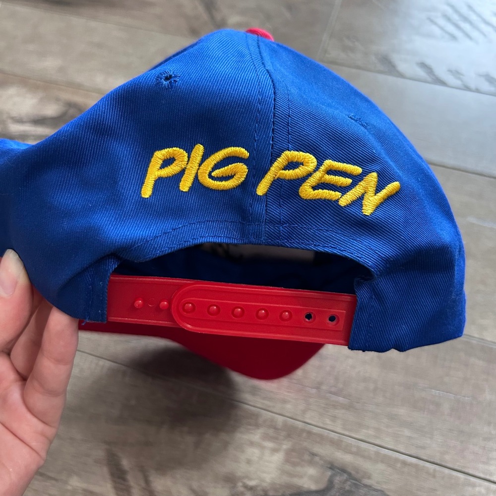 Vintage Peanuts Pigpen Snapback Hat Head Start Sportswear Blue Red 90s Cap - Picture 4 of 6